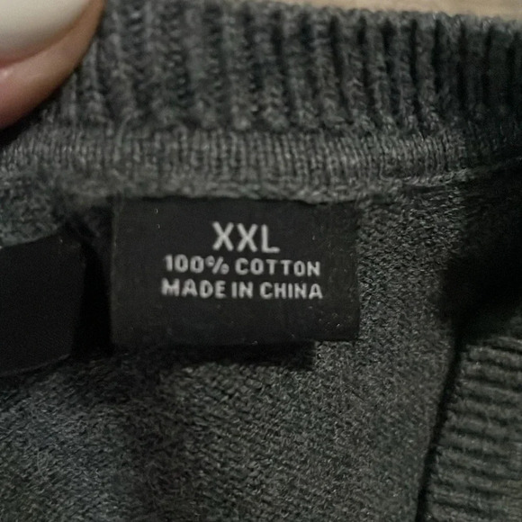 Claiborne men’s argyle sweater V-neck Gray & purple Size XXL NWOT Preppy - Picture 9 of 11